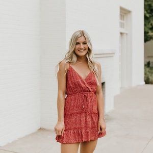 Red and white Floral Hello Molly Dress SIZE MEDIUM